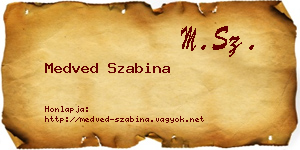 Medved Szabina névjegykártya